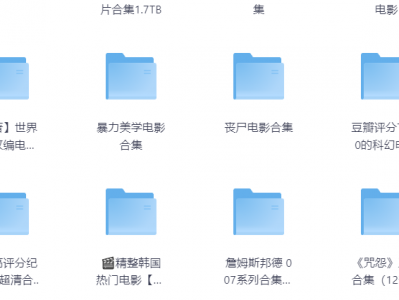 来一个影视资源合集，不用到处找了，漫威，欧美大电影，动画电影，恐怖电影，科幻电影，纪录片，重口味什么都有